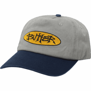 butter goods cap 5 panel tide (washed grey/navy)