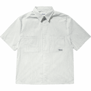butter goods shirt short sleeves vertical stripe (dull mint)