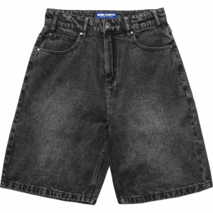 butter goods short denim baggy drummer (streaky black)