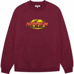 fucking awesome sweatshirt crew world logo (maroon)