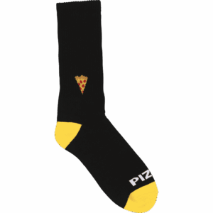 pizza socks emoji (black/yellow)