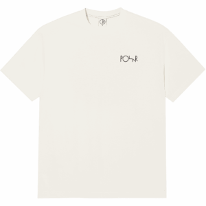 polar tee shirt contrast fill logo (ivory/black)