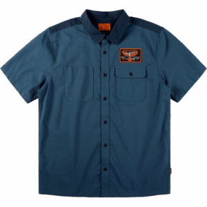volcom shirt short sleeves work slab city (midnight blue)