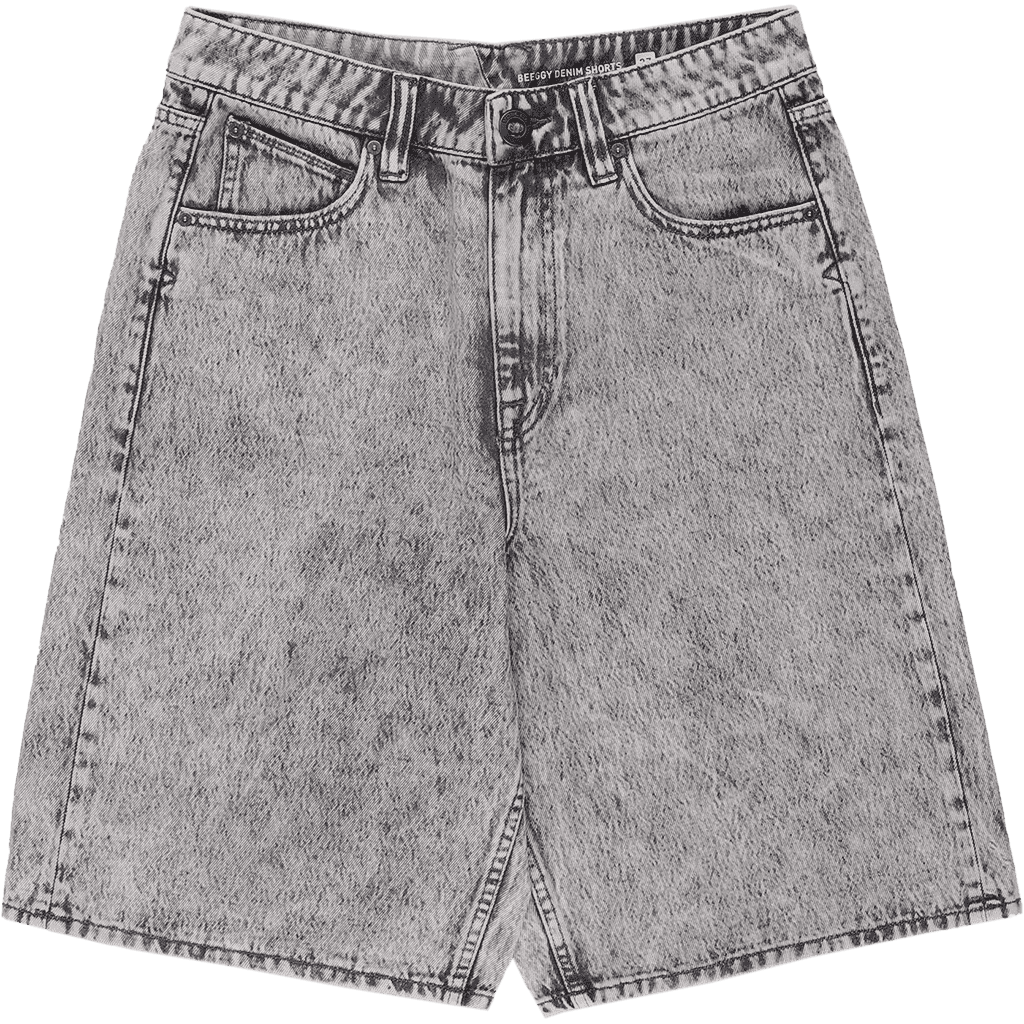 volcom short girls denim beeggy (grey vintage)