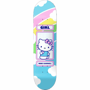 girl board hello kitty rainbow mike carroll 8.5