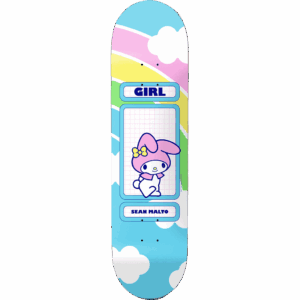 girl board hello kitty rainbow sean malto 8.25