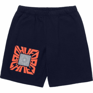 huf short fleece illusion (navy)