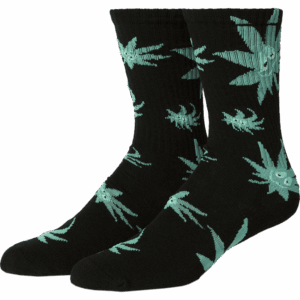 huf socks green buddy exhale (black)