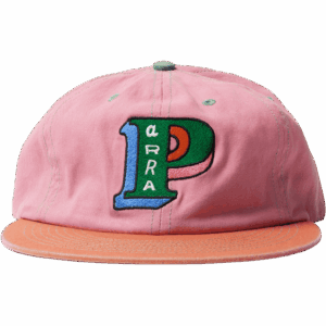 parra cap 6 panel slanted p (pink)