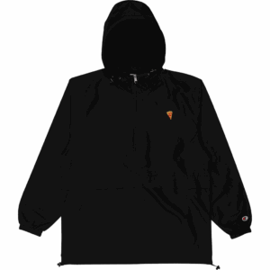 pizza jacket champion 1/4 zip emoji (black)