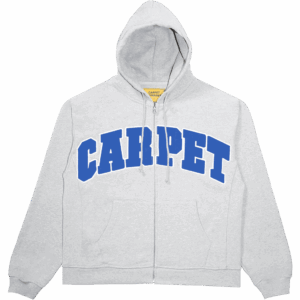 carpet sweatshirt hooded zip varsity (grey)