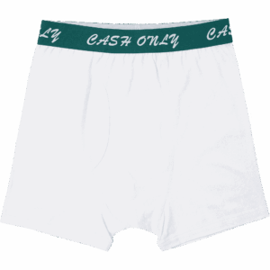 cash only boxer briefs (white)