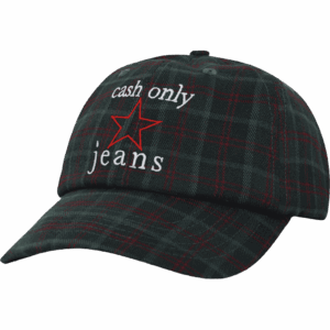 cash only cap 6 panel star (plaid)