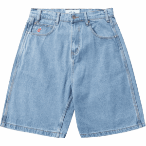 cash only short denim baggy (washed indigo)