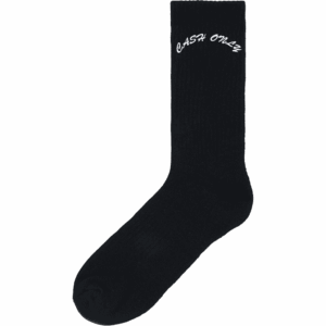 cash only socks crew (black)