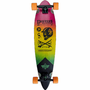 dusters longboard moto fades (pink/orange/teal) 37×8.75