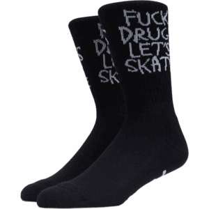 heroin socks fuck drugs (black)