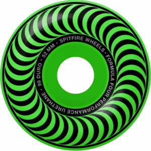 spitfire wheels formula four classics (neon green) 99a 52mm