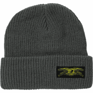 antihero beanie stock eagle (charcoal/yellow)