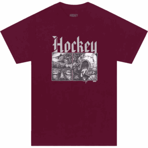hockey tee shirt middle earth (burgundy)