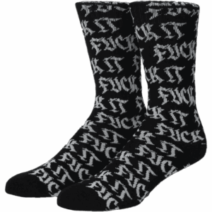 huf socks fuck it old style (black)