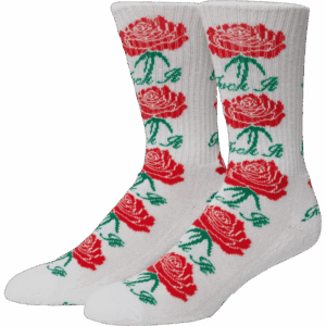 huf socks fuck it rose (white)