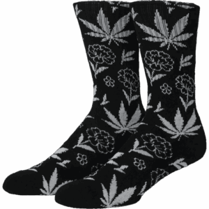 huf socks plantlife porcelain (black)