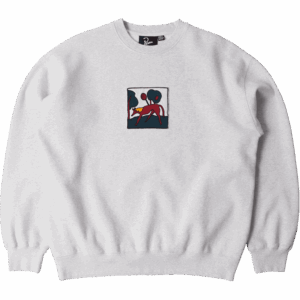 parra sweatshirt crew long lost leg (heather grey)