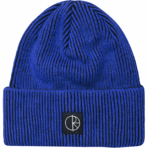polar beanie lines merino (egyptian blue/black)