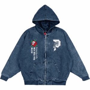 primitive jacket hooded zip denim outsider (blue)