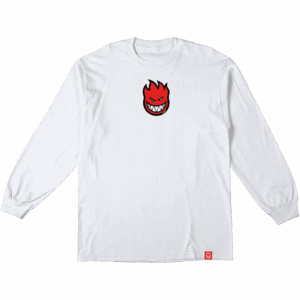 spitfire tee shirt long sleeves bighead mid fill (white)