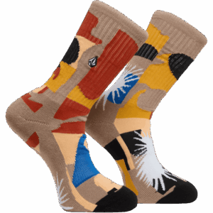 volcom socks print mixer (light brown)