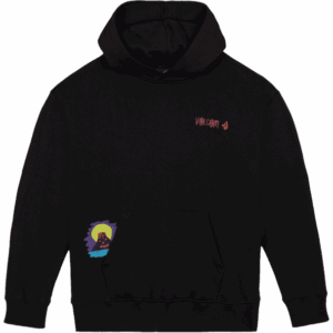 volcom sweatshirt kids hood fa ozzy (black)