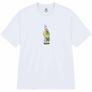 volcom tee shirt acid frog (white)