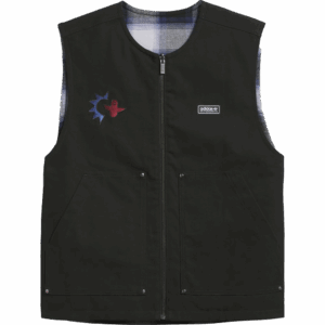 adidas jacket vest gonz plaid (black) reversible adidas jacket vest gonz plaid (black) reversible