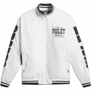 adidas jacket violet oversized warm up (white/black)