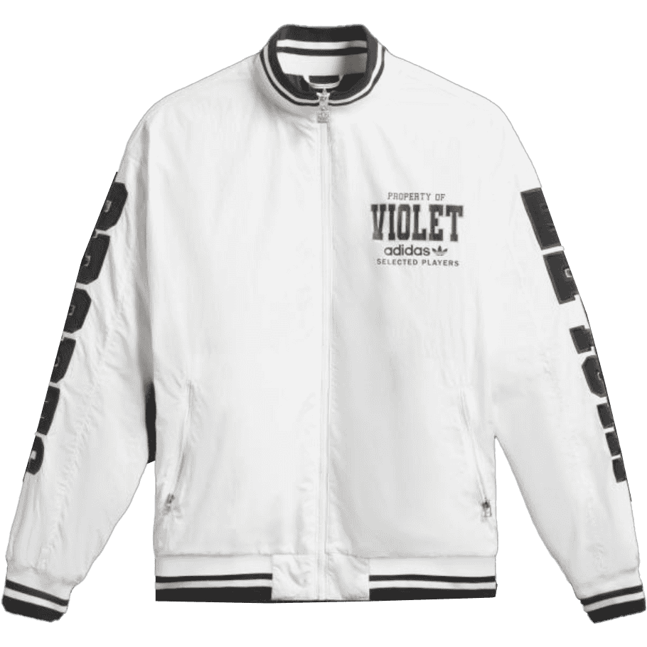 adidas jacket violet oversized warm up (white/black) adidas jacket violet oversized warm up (white/black)