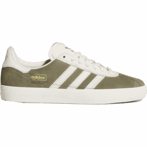 adidas shoes gazelle adv (olive strata/chalk white/gold metal)