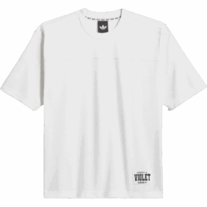 adidas tee shirt violet jersey mesh (white/black)