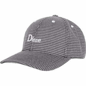 dime cap snapback houndstooth (black)