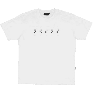 nnsns tee shirt braille (white) nnsns tee shirt braille (white)
