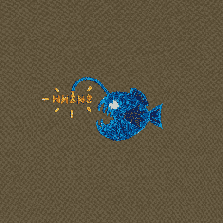 nnsns tee shirt embroidered lanternfish (mushroom) nnsns tee shirt embroidered lanternfish (mushroom)