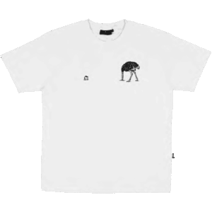 nnsns tee shirt ostrich (white)