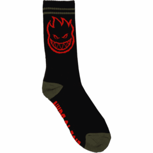 spitfire socks bighead (black/olive/red)