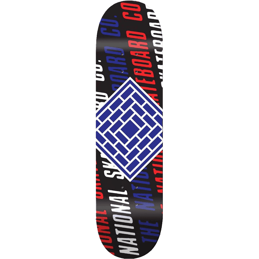 the national skate co board logo slant (black) 8 the national skate co board logo slant (black) 8