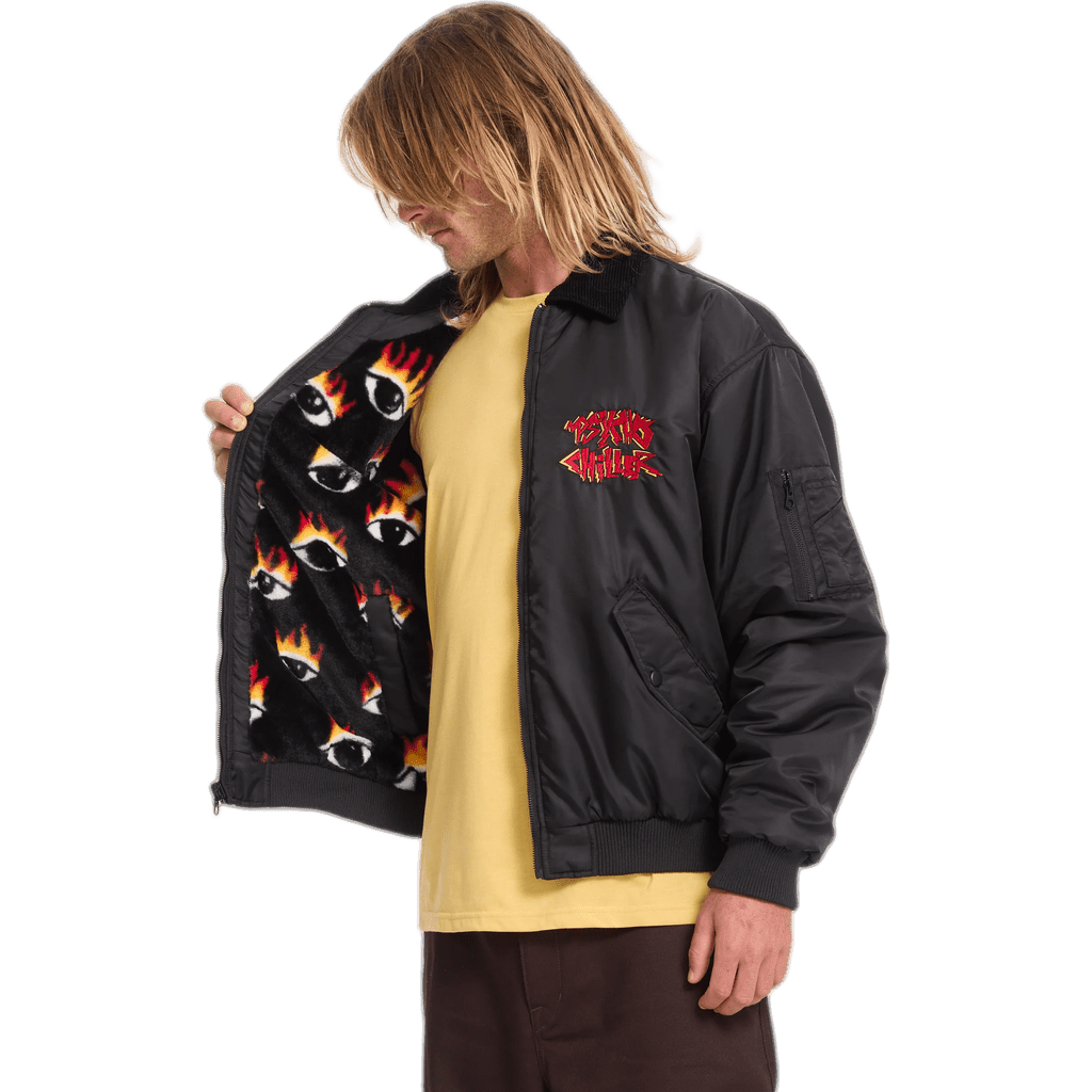 volcom jacket bomber fa ozzy (black) reversible volcom jacket bomber fa ozzy (black) reversible