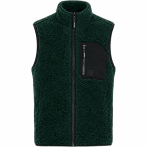 volcom jacket vest polar muzzer fuzzar (scarab)