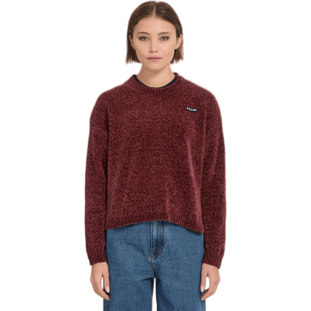 volcom sweater girls bubble tease (brick) volcom sweater girls bubble tease (brick)