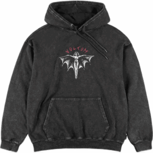 volcom sweatshirt hood wrong angel (light acid black)