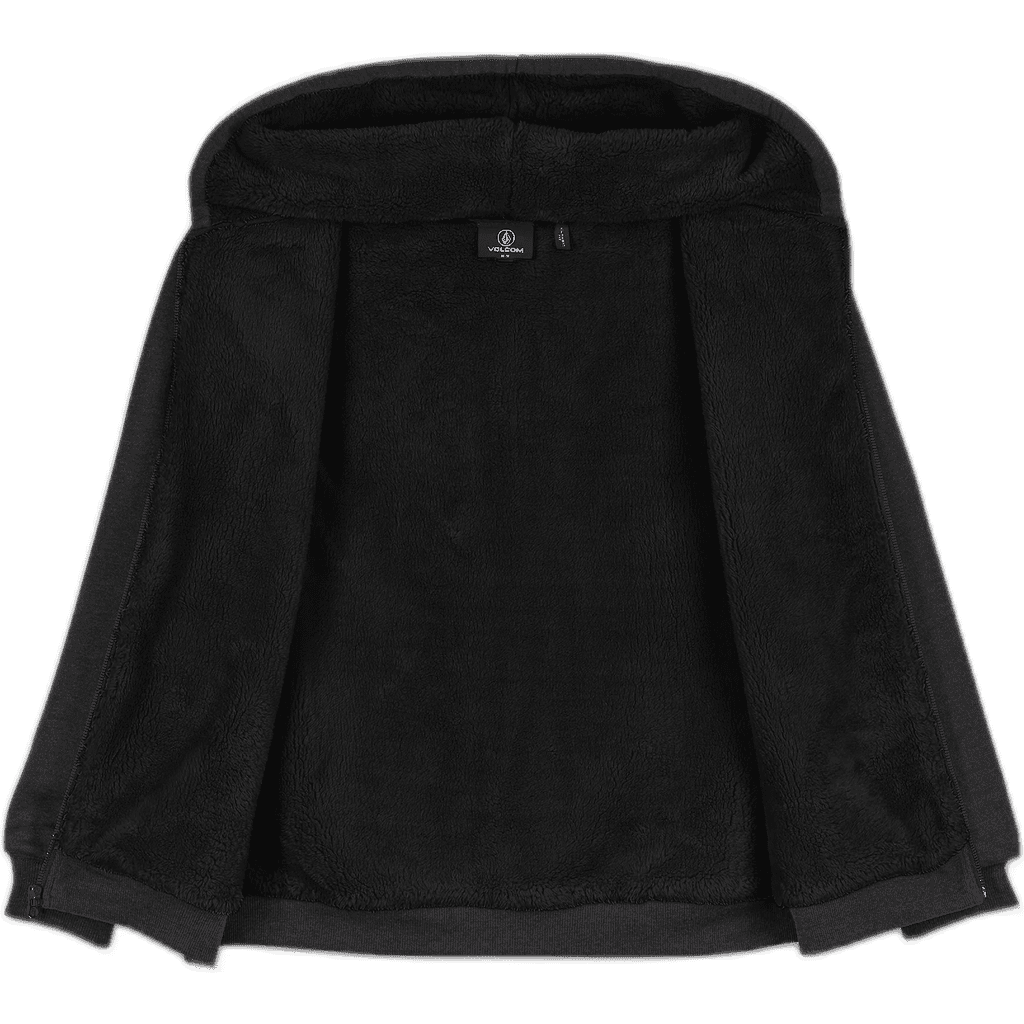 volcom sweatshirt hooded zip lined single stone (heather black) volcom sweatshirt hooded zip lined single stone (heather black)